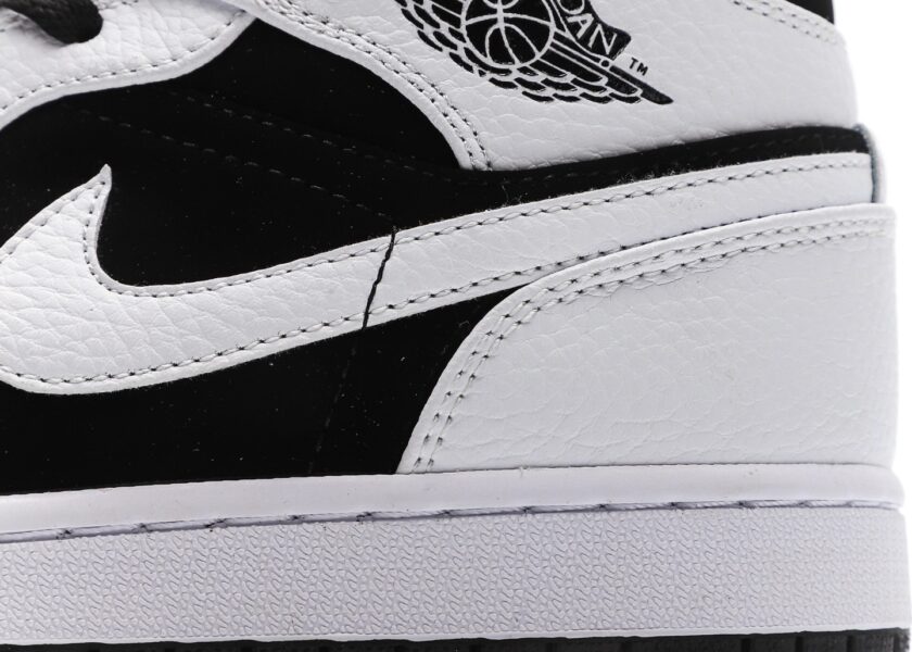 Air Jordan 1 Mid White Black - Image 7