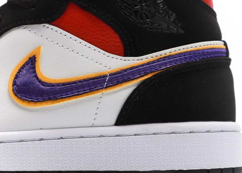 Air Jordan 1 Mid Purple White Red - Image 7