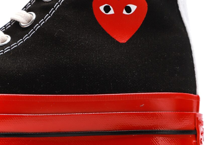 Comme Des Garçons Play X Chuck 70 High Black Red - Image 7