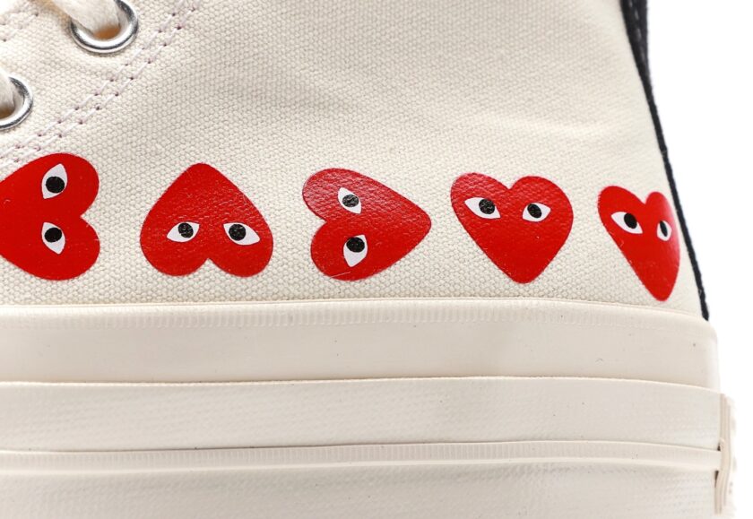 Comme des Garçons Play x Converse Chuck 70 Hi Top 'Multi Heart' - Image 7