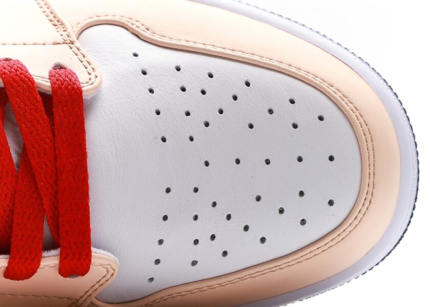 Air Jordan 1 Mid GS Beige Red - Image 8