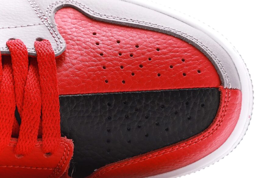 Air Jordan 1 Low SE Split Gym Red Cement Grey Black - Image 8