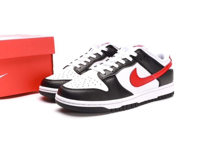 Dunk Low Black White Red - Image 9