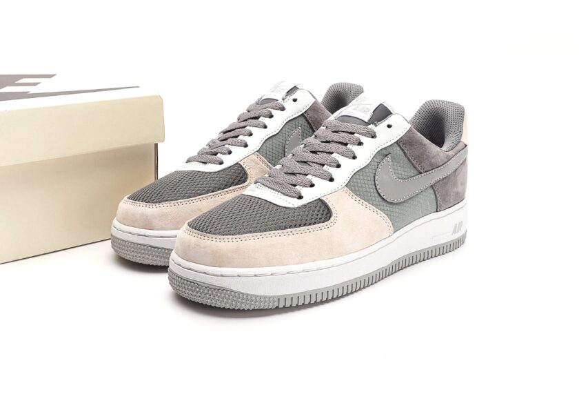 Custom Air Force 1 Low Dark Grey White Light Grey - Image 9