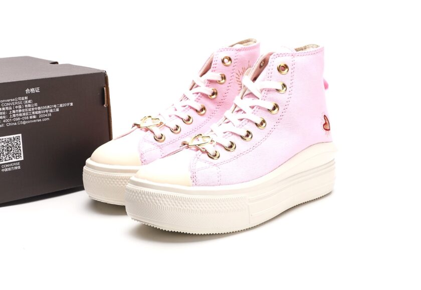 Chuck Taylor Move Platform High Hearts Pink - Image 9