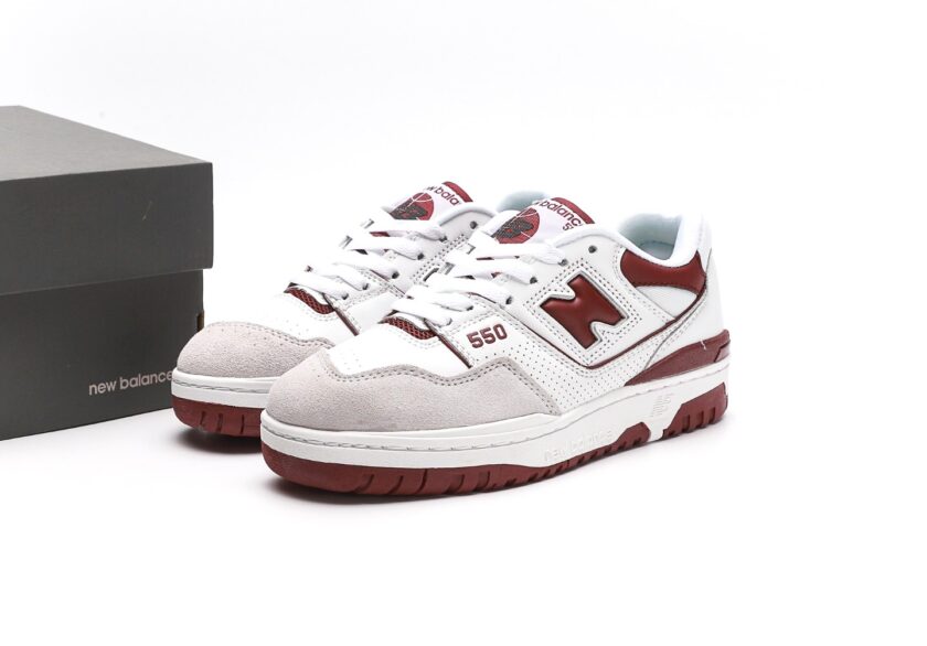 New Balance 550 Sea Salt Burgundy - Image 9