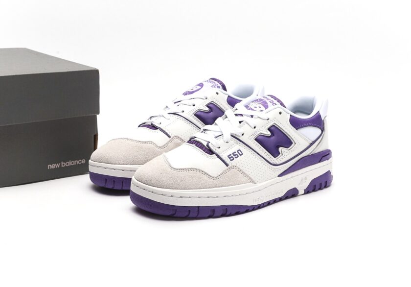 New Balance 550 White Purple [PK GOD] - Image 9