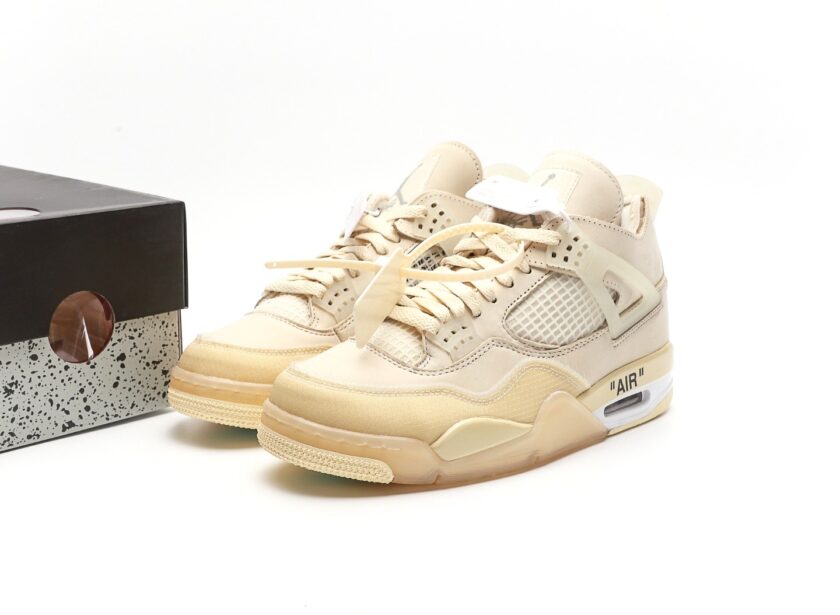 Air Jordan 4 Retro SP x OFF-WHITE Sail [PK GOD] - Image 9