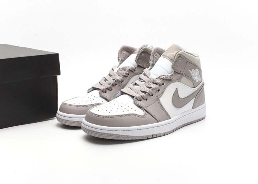 Air Jordan 1 Mid Linen White - Image 9