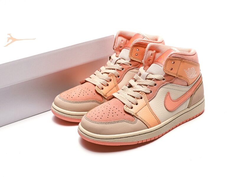 Air Jordan 1 Mid Apricot Orange - Image 9