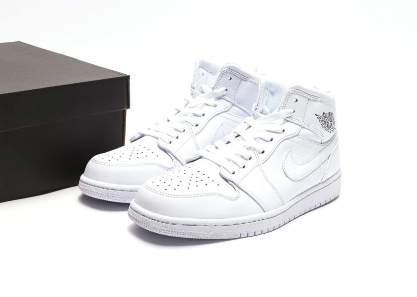 Air Jordan 1 Mid White - Image 9