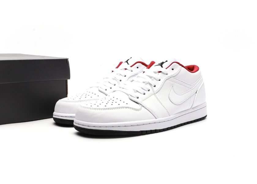 Air Jordan 1 Low White Red Black - Image 9