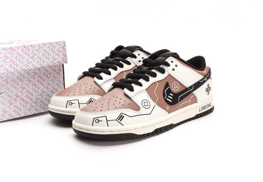 SB Dunk victory Low PS5 Brown Black White [PK GOD] - Image 9