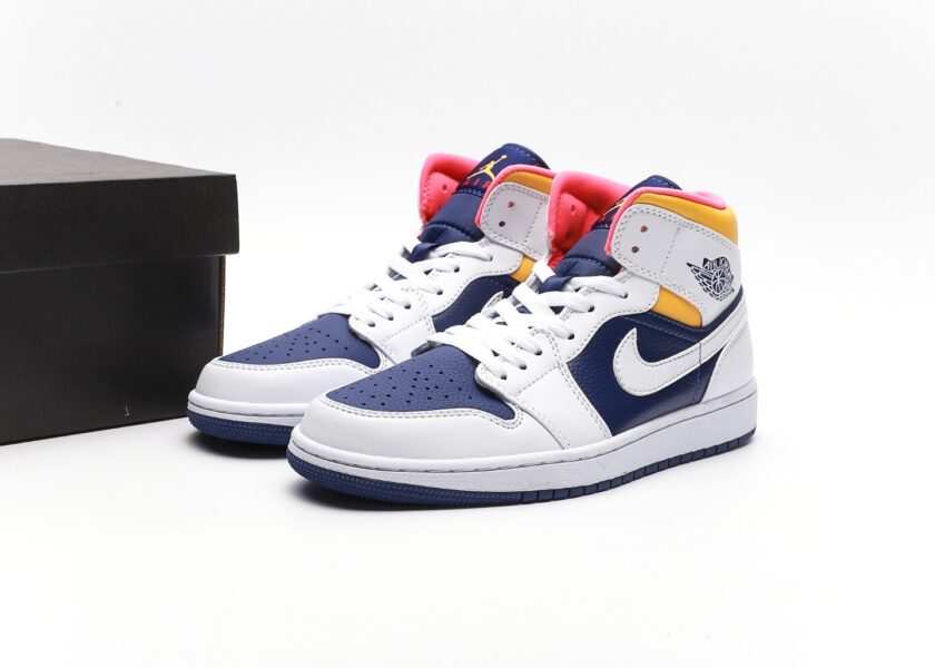 Air Jordan 1 Mid Royal Blue Laser Orange - Image 9