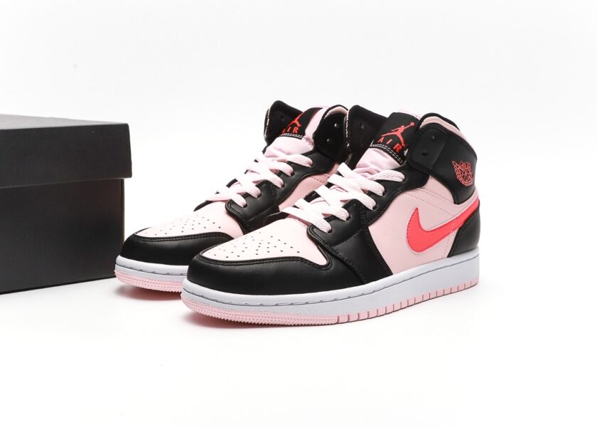 Air Jordan 1 Mid GS Pink Crimson - Image 9