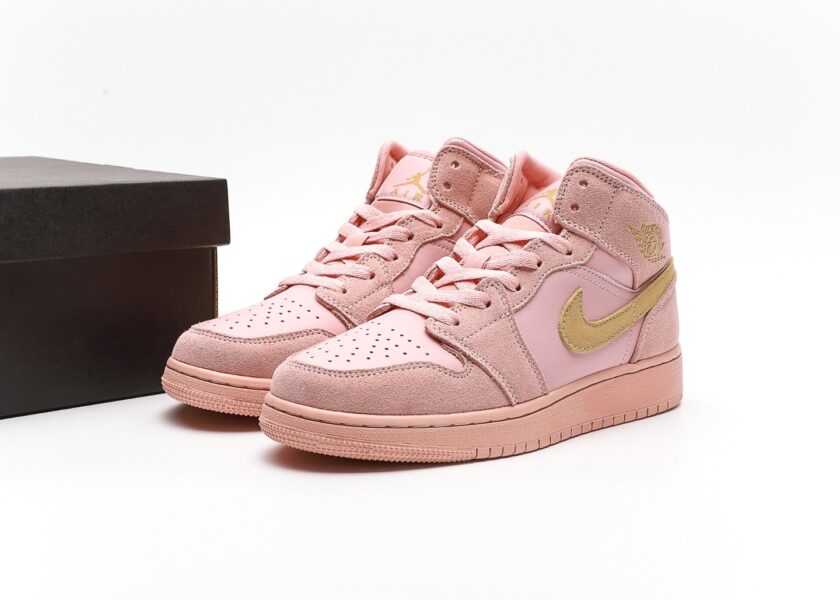 Air Jordan 1 Mid Coral Gold - Image 9