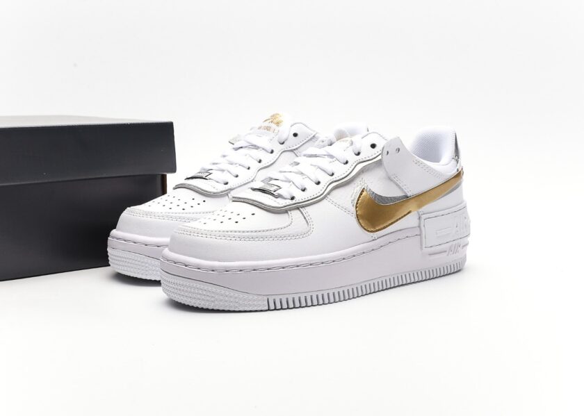 Air Force 1 Shadow Gold Silver - Image 9