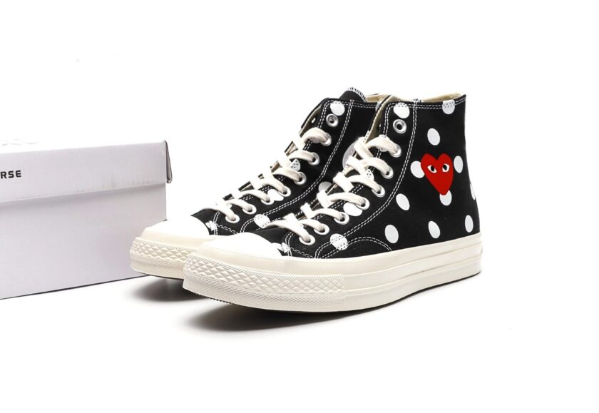 Comme des Garçons x Chuck Taylor All Star 70 Hi 'Black Polka Dot' - Image 9