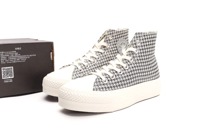 Chuck Taylor All Star Lift Platform Houndstooth Shine - Image 9