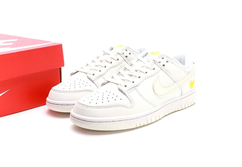 Dunk Low White Yellow Heart - Image 9