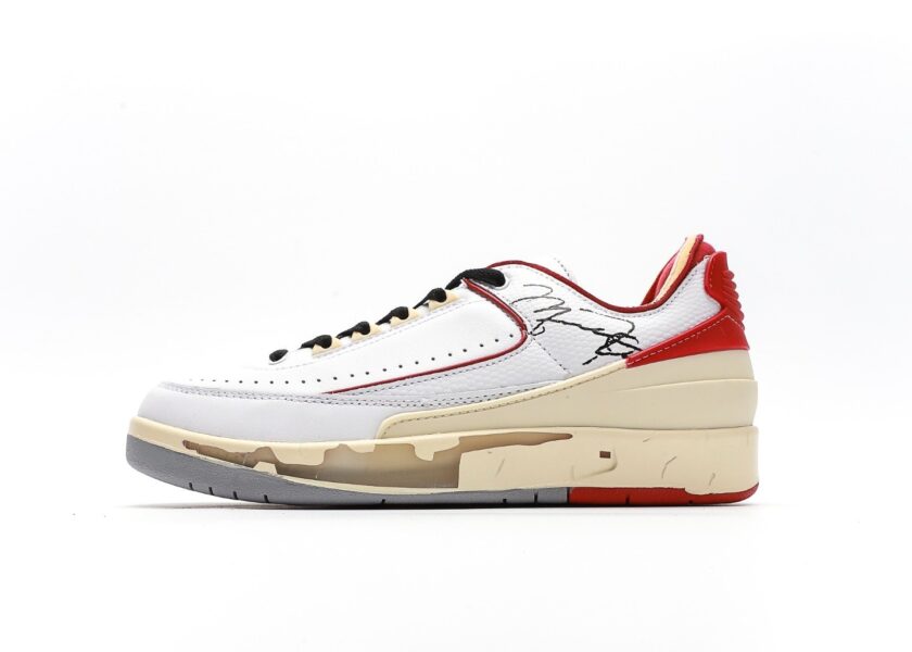 Off-White x Air Jordan 2 Low White Red [PK GOD]