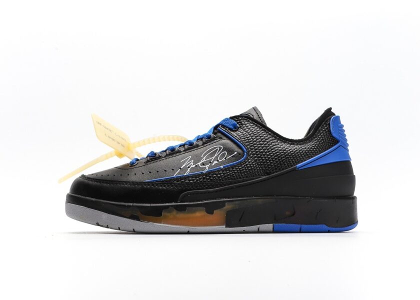 Off-White x Air Jordan 2 Low Black Royal Blue [PK GOD]