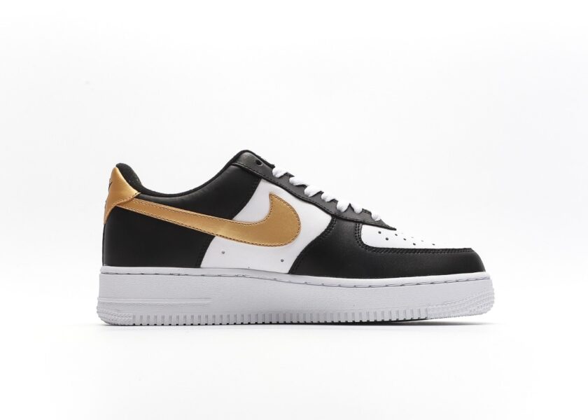 Air Force 1 Low Black White Metallic Gold - Image 2