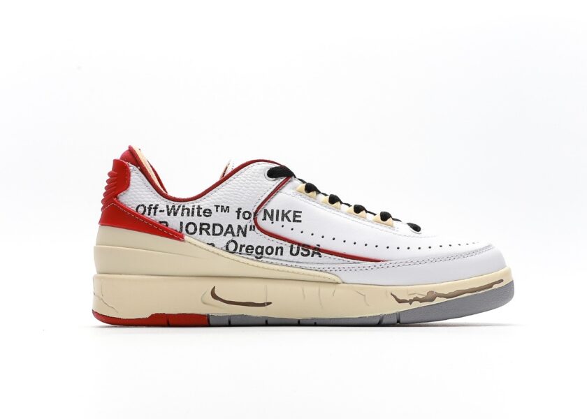 Off-White x Air Jordan 2 Low White Red [PK GOD] - Image 2