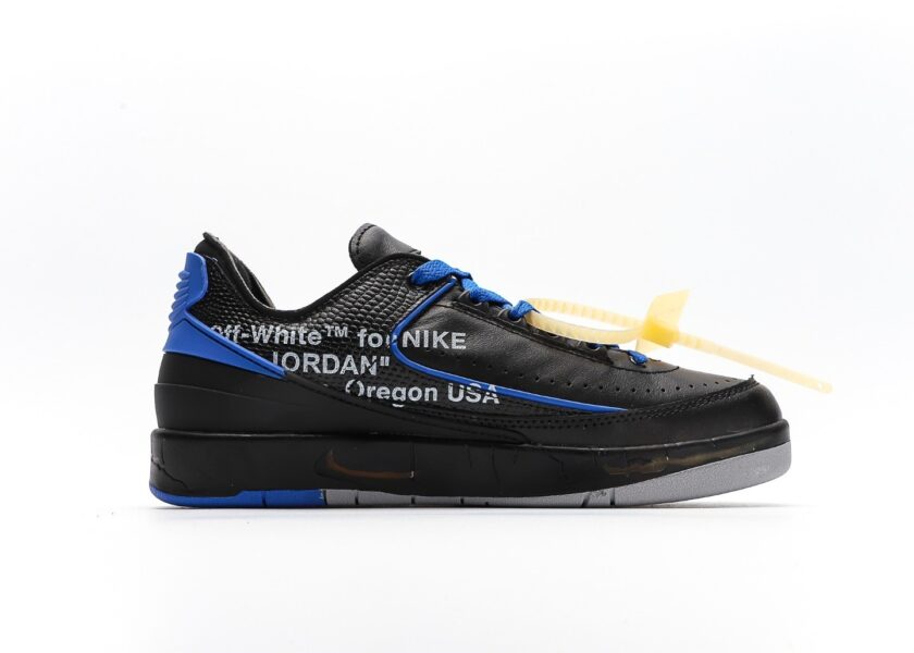 Off-White x Air Jordan 2 Low Black Royal Blue [PK GOD] - Image 2