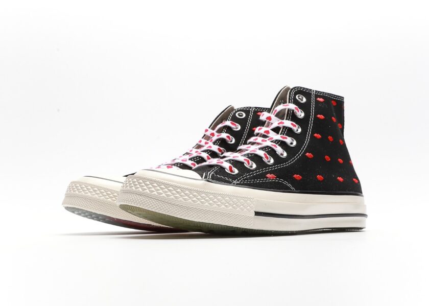 Chuck Taylor All-Star 70 Hi Embroidered Lips Vintage Black - Image 5