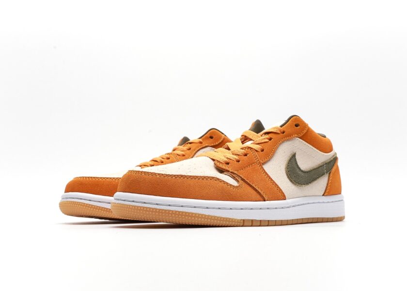 Air Jordan 1 Low Light Curry Olive - Image 5