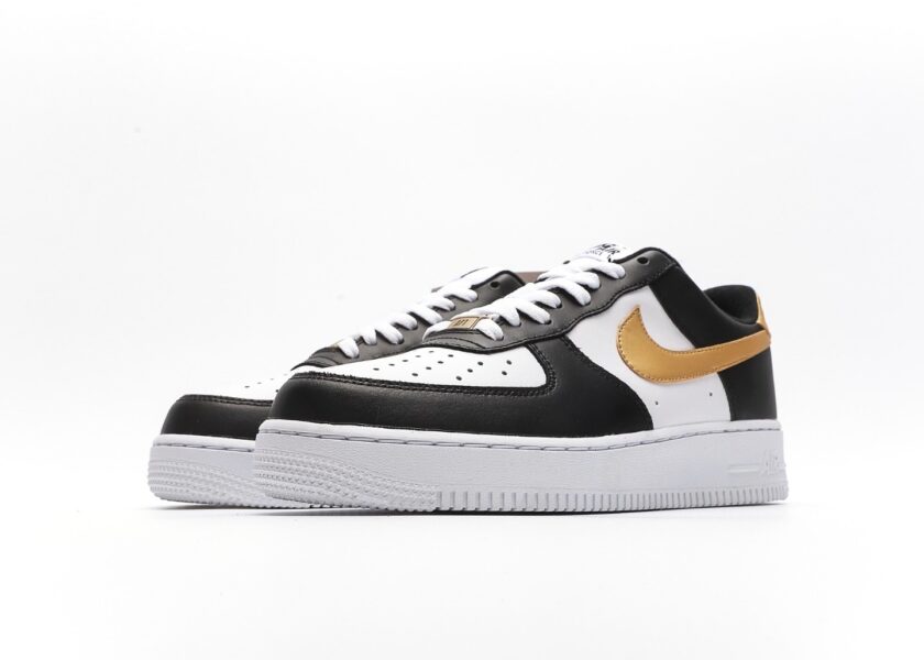 Air Force 1 Low Black White Metallic Gold - Image 5