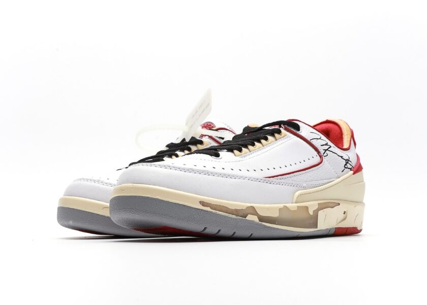 Off-White x Air Jordan 2 Low White Red [PK GOD] - Image 5