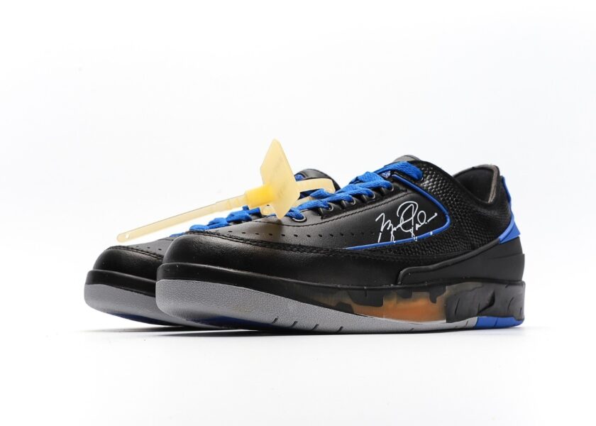 Off-White x Air Jordan 2 Low Black Royal Blue [PK GOD] - Image 5