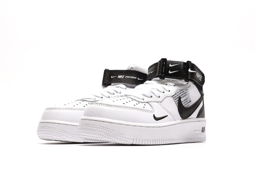 Air Force 1 Mid Utility White Black - Image 5