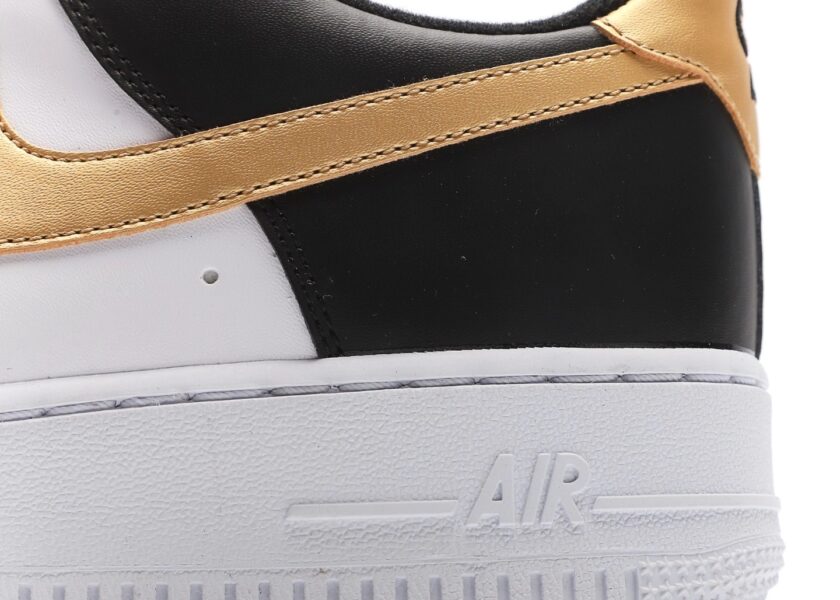 Air Force 1 Low Black White Metallic Gold - Image 7