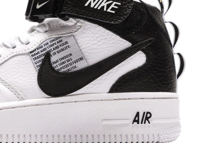 Air Force 1 Mid Utility White Black - Image 7