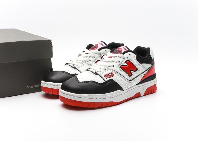 New Balance 550 White Team Red - Image 9