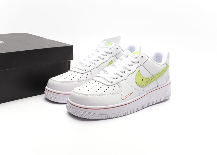 Air Force 1 GS White Bright Crimson - Image 9