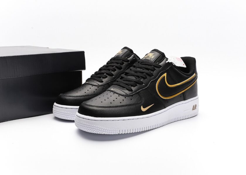 Air Force 1 Low Black Gold White - Image 9