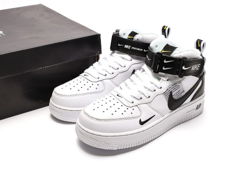 Air Force 1 Mid Utility White Black - Image 9