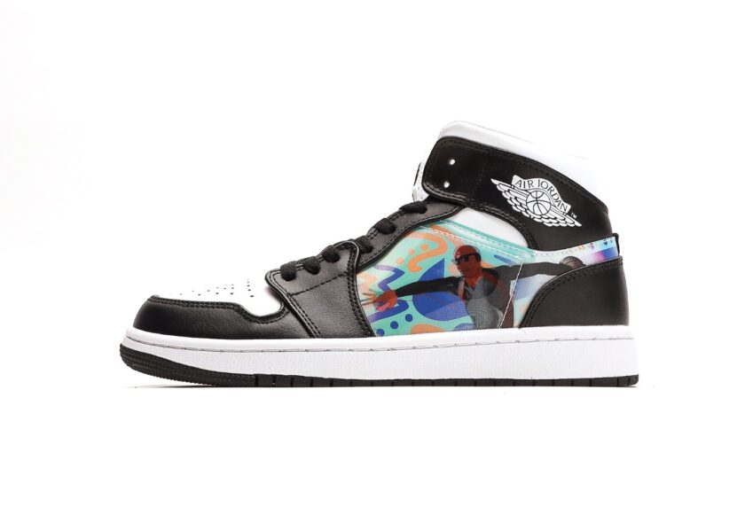 Air Jordan 1 Mid Hologram Black White