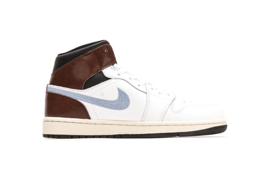 Air Jordan 1 Mid SE GS 'White Blue Grey' - Image 2