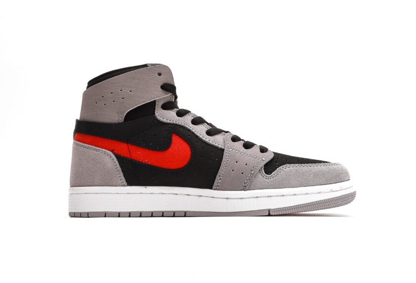 Air Jordan 1 High Zoom CMFT 2 Fire Red Cement Grey - Image 2