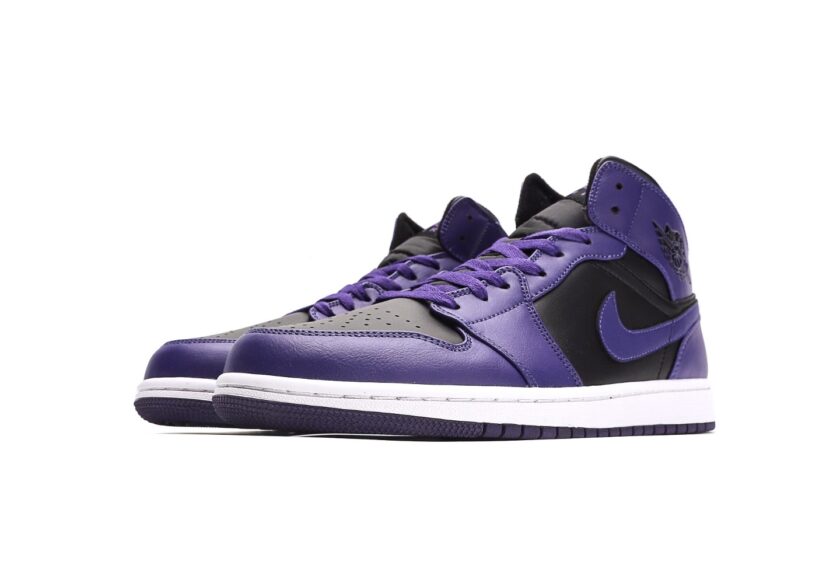 Air Jordan 1 Mid Purple Black - Image 5