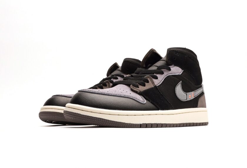 Air Jordan 1 Mid Craft Inside Out Black Grey - Image 5