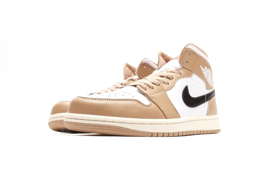 Air Jordan 1 Mid Tan Black - Image 5