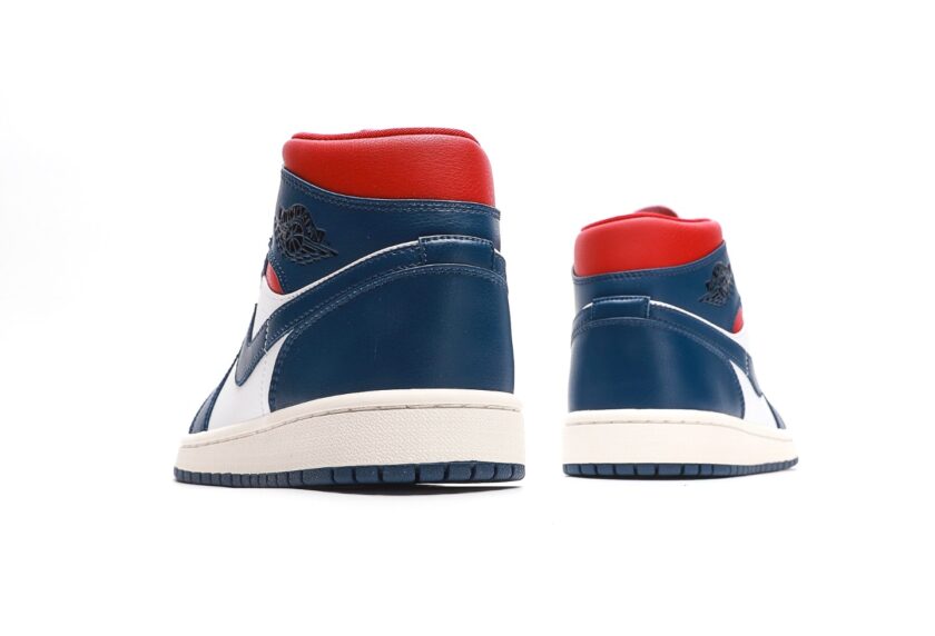 Air Jordan 1 Mid French Blue Gym Red - Image 6