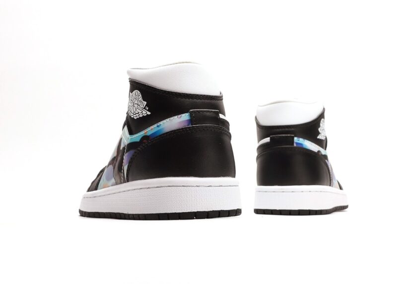 Air Jordan 1 Mid Hologram Black White - Image 6