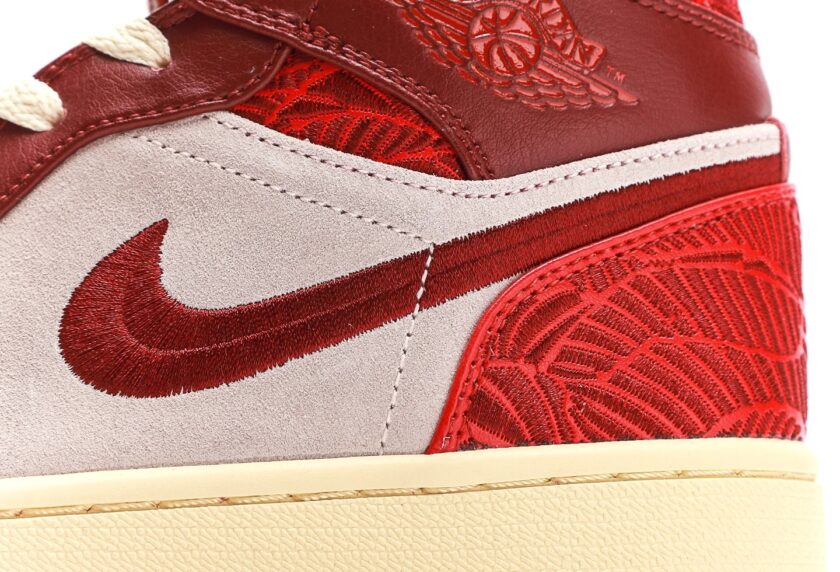 Air Jordan 1 Mid SE Tiki Leaf Team Red - Image 7